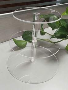 1件裝圓形壓克力多層蛋糕展示架 杯子蛋糕甜點置物架 婚禮生日返校派對桌面裝飾用品 - A - 查看 8