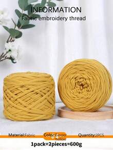 2 Packs, 600 Grams Total: Fabric Strips, Woven Mats, Woven Bags, Handicraft Yarn, And Large Yarn Balls. - Multicolor - View 17