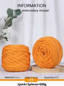 2 Packs, 600 Grams Total: Fabric Strips, Woven Mats, Woven Bags, Handicraft Yarn, And Large Yarn Balls. - Multicolor - View 23