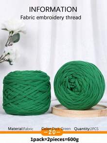 2 Packs, 600 Grams Total: Fabric Strips, Woven Mats, Woven Bags, Handicraft Yarn, And Large Yarn Balls. - Multicolor - View 16