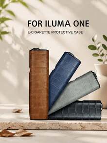 1pc 360° Protective Case For Use With IQOS ILUMA ONE/ILUMA I – Crocodile Pattern PU Leather Cover, Shockproof & Scratch Resistant, Smoking Device Accessory, Gift For Men And Women - multicolor - View 2