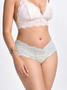 Slumbrini 4 Stücke/Packung Große Größen Damen Spitzen Sexy Slips - Verschiedenfarbig - Übersicht 5