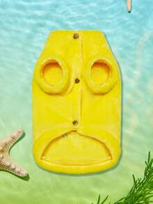 SpongeBob SquarePants | PETSIN 1件刺繡卡通圖案可愛黃色法蘭絨寵物外套，適用於貓狗，柔軟親膚、防跳蚤、減少掉毛，適合舒適室內休息或冬季戶外玩耍散步 - 黃色 - 查看 4