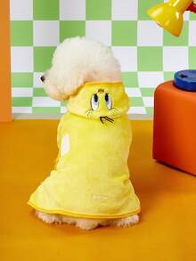 LOONEY TUNES X PETSIN 1pc Multi-Functional Yellow Bird Pet Blanket For Cats And Dogs, Warm & Comfortable, Also Thick Absorbent Bath Towel For Autumn/Winter, Great For Couch, Bed, Travel, A Cozy Gift For Birthday Or Anniversary - Yellow - View 2