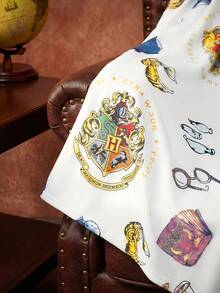 HARRY POTTER X SHEIN 1 Piece Quilted Cool Summer Quilt, Digital Printing, Positioning Quilting, Soft And Cool Cartoon Summer Quilt - Multicolor - View 5