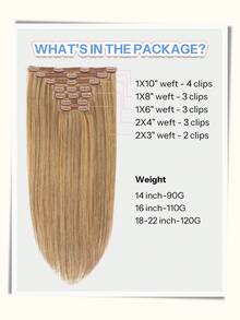 7 Peças Extensões de Cabelo Humano com Presilhas 20 Presilhas Invisíveis Trama Dupla F4/27 Marrom Médio e Loiro 14-22 Polegadas Cabelo Humano Real Premium Textura Macia e Espessa Durável & Anti-Queda Ótima Escolha para Cabelos Finos Penteado de Salão e Uso Diário para Mulheres & Meninas - S4/27 - Visão 2