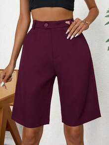 Aveloria Modichic Slant Pocket Bermuda Suit Shorts  - Red - View 6