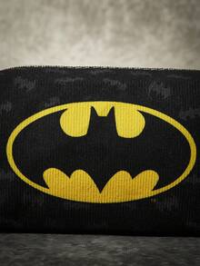Batman X Joivida 1pc Cute Cartoon Color Blocking Makeup Bag, Extra Large Capacity, Ultra-Lightweight & Portable, Foldable & Dustproof, Breathable & Wear-Resistant. Great For Daily Commuting, Office, Travel, Vacation, Outdoor Work, Gym, Beach, School, Back To School, Birthday, Holiday Gift. A Practical Choice For Young Women & Office Workers - cartoon - View 4