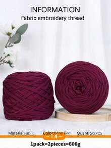 2 Packs, 600 Grams Total: Fabric Strips, Woven Mats, Woven Bags, Handicraft Yarn, And Large Yarn Balls. - Multicolor - View 13