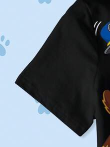 SHEIN | PAW Patrol 男童字母卡通印花圆领短袖T恤 - 白色 - 查看 5