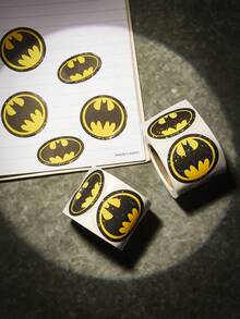 BATMAN X POKOJA LAND 1 捲酷卡通圖案貼紙捲，創意標籤貼紙，非常適合計畫本、文具、筆記型電腦，也適合剪貼簿、教師獎勵、派對裝飾、禮物包裝 – 為你的日常用品增添超級英雄氛圍 - 彩色 - 查看 2