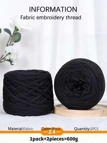 2 Packs, 600 Grams Total: Fabric Strips, Woven Mats, Woven Bags, Handicraft Yarn, And Large Yarn Balls. - Multicolor - View 11