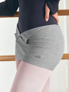 GLOWMODE Stay Poised Cozy Warm Waist Support Wrap Multi-Styling Barre Ballet Pilates Studio Daily Casual - Light flower ash - View 1