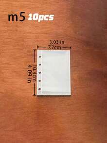 10 Sheets A6/A7/M5 Clear Loose-Leaf Pockets, Double-Sided Album Refill Bags With Covers & Pockets For Sticker Books, Made Of Premium PP Material, Ideal ForPhotocards, Postcards And Photos - 10pcs - View 12