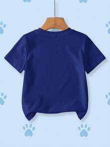 SHEIN | PAW Patrol 小男孩卡通印花圓領短袖休閒T恤 - 白色 - 查看 2