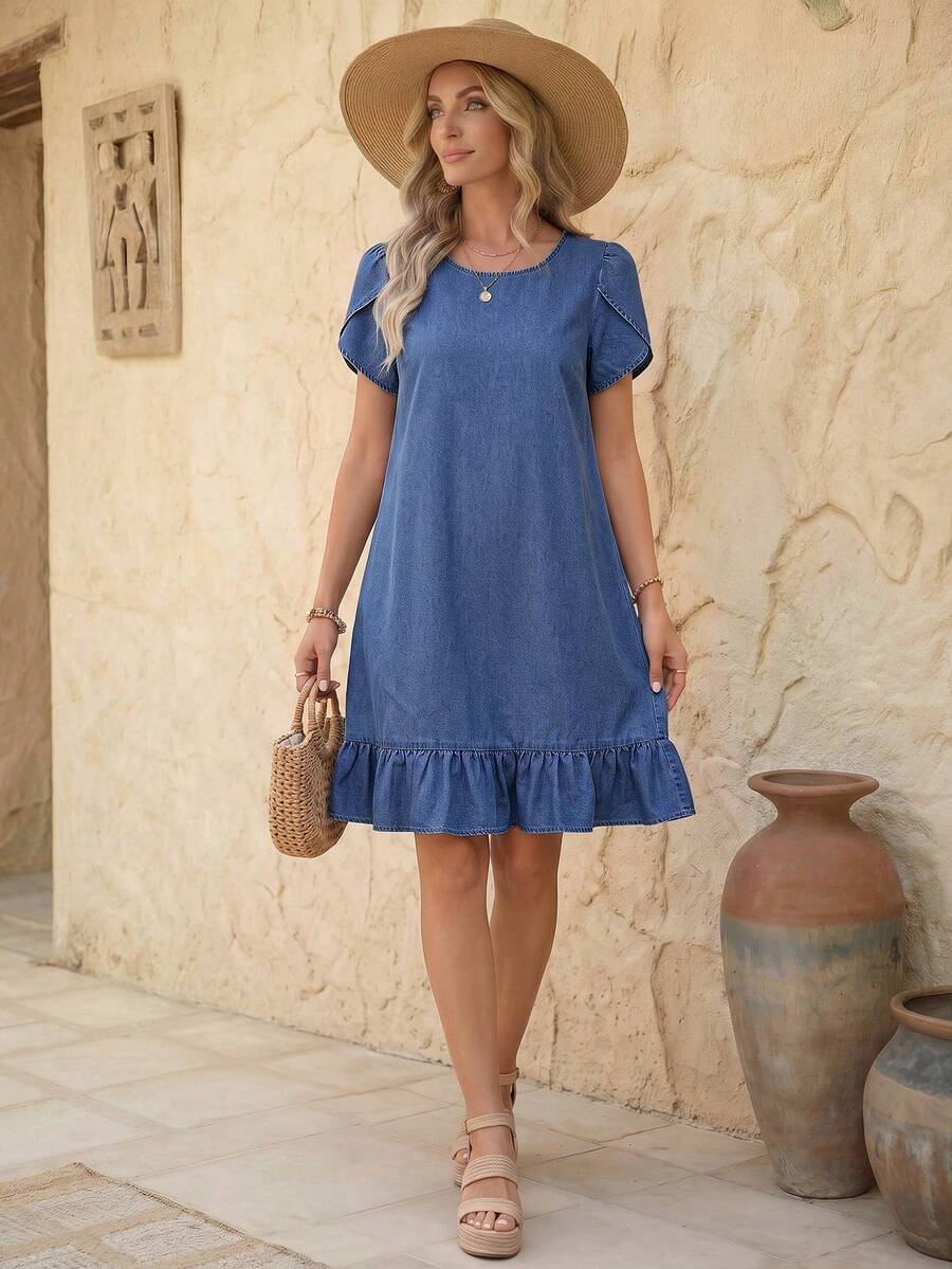 EMERY ROSE Women Denim Dresses - Biru - View 1
