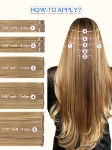 7 Peças Extensões de Cabelo Humano com Presilhas 20 Presilhas Invisíveis Trama Dupla F4/27 Marrom Médio e Loiro 14-22 Polegadas Cabelo Humano Real Premium Textura Macia e Espessa Durável & Anti-Queda Ótima Escolha para Cabelos Finos Penteado de Salão e Uso Diário para Mulheres & Meninas - S4/27 - Visão 8
