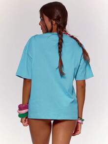 MUSERA Kaos Grafis Logo Buah Ukuran Besar Motif Buah untuk Liburan Musim Panas, Liburan Musim Semi, Pantai, Berenang, Pesta Ibiza, Pantai & Garis Kulit yang Menggemaskan - Biru - View 4
