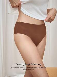 Bralution 3 Peças Calcinhas Triangulares Femininas Multicor Sem Costura Confortáveis Minimalistas Casuais para Uso Diário - Multicolorido - Visão 6