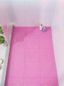 10 Pieces Per Set, Multi-Color Hollow Plastic Waterproof Pool Mats, Interlocking Floor Tiles With Drainage Holes, Anti-Slip Shower Mats, Bathroom Accessories, Colorful Grid Mats Suitable For Terraces, Balconies, Dog Kennels And Poultry Farms - multicolor - View 5