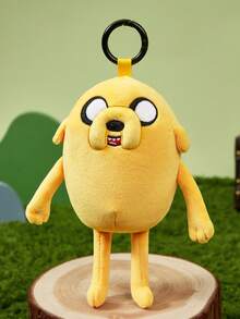 ADVENTURE TIME X POKOJA LAND ,A Co-Branded 3D Plush Keychain, Classic Design, Can Be Hung On Bags, Key Chains, Schoolbags, Etc., Suitable For People Of All Ages Including Teenagers And Adults. - Yellow - View 3
