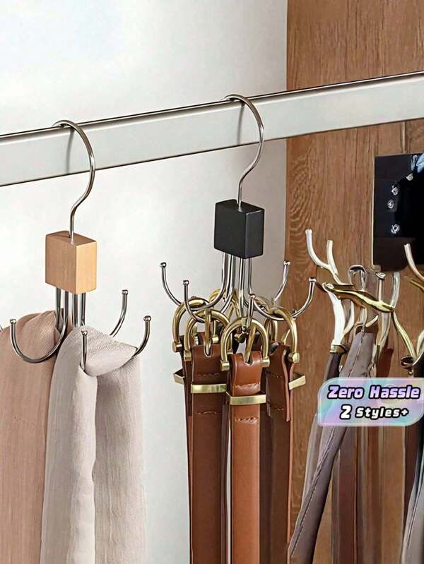 Belt Hanger, Closet Belt Organizer 360° Rotatable Space Saving Accessories For Bras, Tank Tops, Ties, Scarves, Wallets Organization