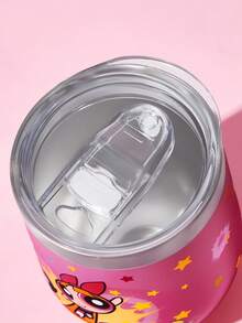 THE POWERPUFF GIRLS X SHEIN 360ml/12oz 不鏽鋼防漏蓋隨行杯，適用熱飲/冷飲，適配大多數杯架，送禮首選 - 粉色 - 查看 3