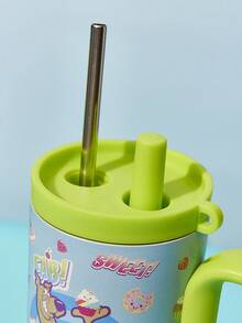 SCOOBY-DOO X Joivida 24oz 不鏽鋼保溫杯/咖啡杯，附手把與吸管，防漏，保溫保冷 - 綠色 - 查看 6