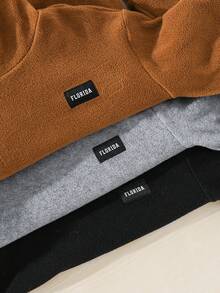 SHEIN 男童秋冬抓絨連帽衛衣三件套，拼色組合 - 彩色 - 查看 5