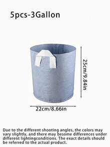 1-5个装 1-10加仑 加厚加厚无纺布多用途植物种植袋，带提手，适用于室内外园艺，种植蔬菜、花卉、香草、盆景植物，圣诞节假日礼物，园艺用品，种植容器，种植袋，礼品创意，笔，文具，学习用品 - 白色 - 查看 18