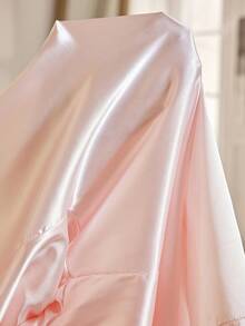 MuseNap CURVE Solid Color Contrast Lace Front Button Lapel Long Sleeve Pants Plus Size Women's Pajama Set - Baby Pink - View 7