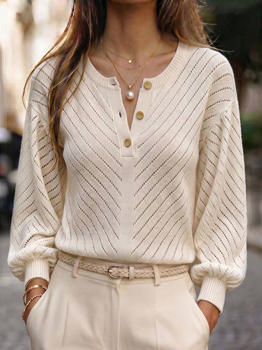 SHEIN Women's Casual Versatile Solid Color Sweater