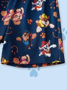 SHEIN | PAW Patrol 2pcs/Set Cartoon Print Short Sleeve Top And Shorts For Young Boys - Blue - View 10