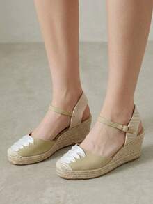 Styleloop 2026 Models, Summer New Straw Hemp Rope Wedge Heel Closed Toe Sandals Women's Casual High-Heeled Women's Shoes Fall Shoes - Multicolor - View 9