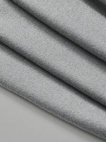 SHEIN BASICS 女款純色圓領短袖休閒T恤連身衣 日常白天穿著 夏季 黑色 灰色 淺灰色 白色 - 彩色 - 查看 8