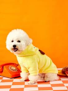 GARFIELD | PETSIN 1 Piece Of Cat And Dog Universal Clothing, Cute Yellow Cartoon Plush Cosplay, Suitable For Small Dogs, Warm Hooded Sweatshirt, Comfortable Style - Yellow - View 7