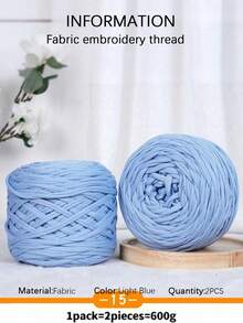 2 Packs, 600 Grams Total: Fabric Strips, Woven Mats, Woven Bags, Handicraft Yarn, And Large Yarn Balls. - Multicolor - View 30
