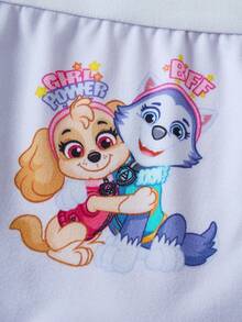 SHEIN | PAW Patrol Young Girl Cartoon Print Elastic Waist Briefs - Pink - View 5