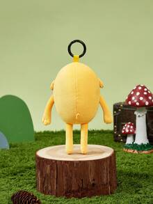 ADVENTURE TIME X Joivida تعليقة حقيبة ثلاثية الأبعاد من الفرو الناعم بتصميم مشترك، تصميم كلاسيكي، مثالية لتزيين الحقائب وحقائب المدرسة وغيرها، مناسبة لجميع الأعمار - أصفر - مشاهدة 5