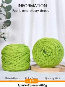 2 Packs, 600 Grams Total: Fabric Strips, Woven Mats, Woven Bags, Handicraft Yarn, And Large Yarn Balls. - Multicolor - View 29