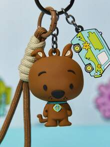 SCOOBY-DOO X POKOJA LAND 金屬鑰匙圈吊飾，可愛卡通造型，合金材質。適合包包掛飾、汽車鑰匙圈、情侶吊飾、書包、生日禮物、背包掛飾、創意包包配件、衣物吊飾。派對、聚會與生日時送給朋友的趣味小禮物 - 彩色 - 查看 4