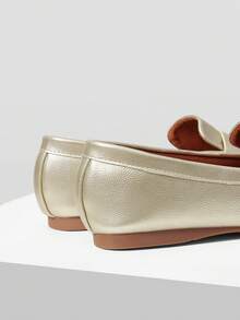 MOTF WOMEN'S NEW FRENCH FASHION ELEGANT COMFORTABLE FLAT BALLET LOAFERS, GOLD CASUAL - Gold - View 7