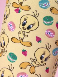LOONEY TUNES X SHEIN 1Pc Cute Printed Fabric Cup Holder, Neoprene Cup Sleeve Thermal Insulation Material, Reusable, S/M/L Three Sizes, Suitable For Different OZ Coffee Cups - Pink - View 5