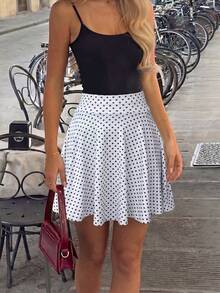 CourtClass CourtClass Women's Seamed Sports Skorts/Back Waist Bow/Fashionable Sexy/Comfortable - White - View 3