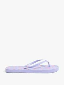 Grefit Women Shoes Summer Open-Toe Flat Bottom 2cm Flip-Flops, Bright Colors And Fresh And Comfortable Flip-Flops, Suitable For Street/Summer, Music Festivals/Themed Parties - Light purple - View 12