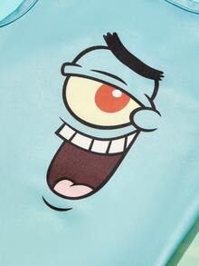 SpongeBob SquarePants | PETSIN 1件可愛單眼怪獸印花薄荷綠寵物背心，溫和透氣親膚，適合舒適的室內時光或與毛茸茸好友一起活潑的戶外散步 - 薄荷綠 - 查看 2