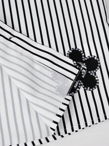 SHEIN Casuvi Kids 青少年女孩日常通勤溫柔清新優雅春夏櫻花粉輕盈襯衫搭配百搭百搭細肩帶背心與純色直筒寬腿褲3件套 - 彩色 - 查看 8