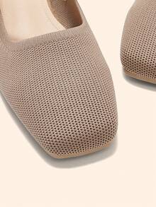 CUCCOO BASICS 女款時尚平底瑪麗珍鞋 繫帶基礎簡約通勤上班女鞋 - 卡其色 - 查看 8