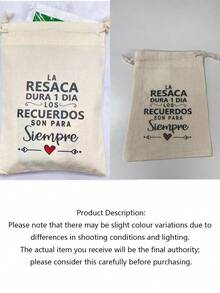 10pcs Beige Spanish Wedding Party Hangover Drawstring Bags, Suitable For Party Recovery Items Packaging - Beige - View 8