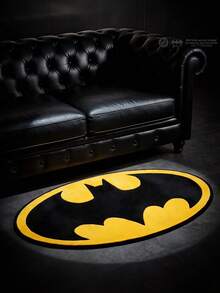 Batman X Joivida 1件授權卡通地毯，柔軟絨毛地板墊，經典黑黃設計，舒適俏皮居家裝飾，適合臥室、客廳或兒童房，粉絲的理想選擇 - 1PC - 查看 3
